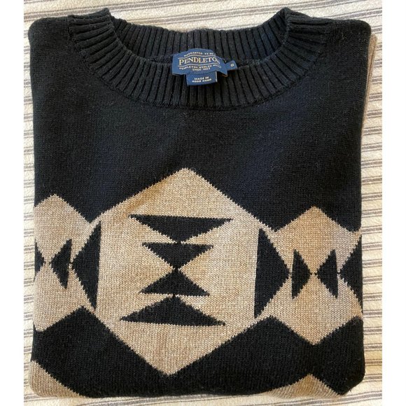 Pendleton Sonora Merino Pullover Sweater, Size S, Black and Tan - Picture 4 of 7